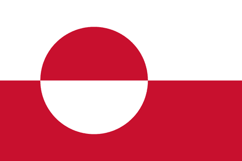 Bandeira: Groenlândia (Dinamarca)
