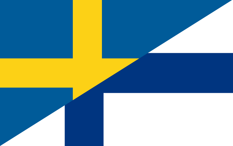 Bandeira: Suécia-Finlândia