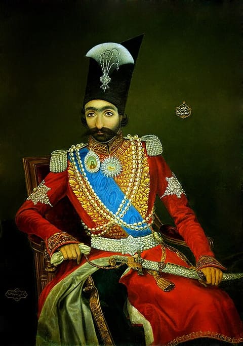 Retrato de Nasser al-Din Shah Qajar